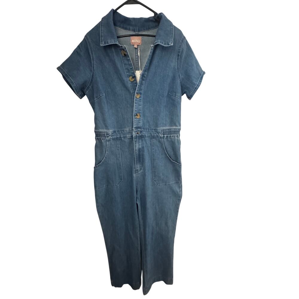 Stunning Show Me Your Mumu Denim Jumpsuit NWT - Perfect XL Look!